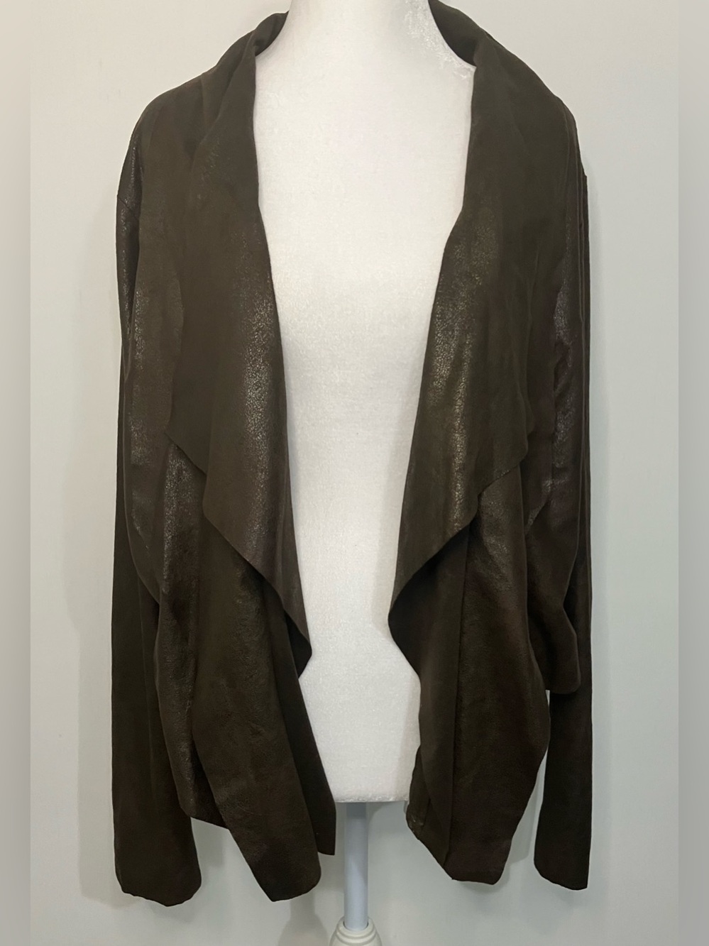Knox Rose Faux Suede Jacket Brown XXL 2X NW/OT Boho Festival Cowgirl